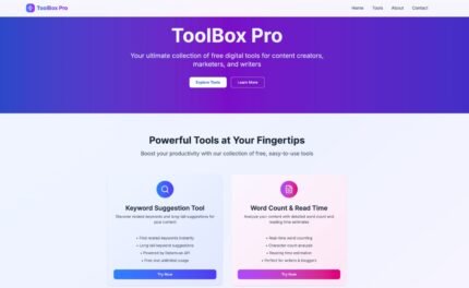 Word Count & Read Time Tool Script